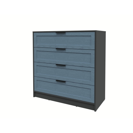 Kомод Тренд КТ-К100 (Антрацит ЛДСП/ Дуб лазурный ЛМДФ) Ш1000 В1020 Г451 Kомод Тренд КТ-К100 (Антрацит ЛДСП/ Дуб лазурный ЛМДФ) Ш1000 В1020 Г451